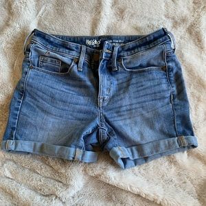Mossimo High Rise Midi Denim Shorts